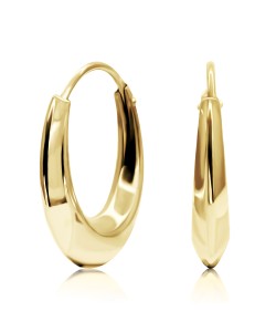 1Micron Gold Plated Classy Hoop Earring HO-1695-GP